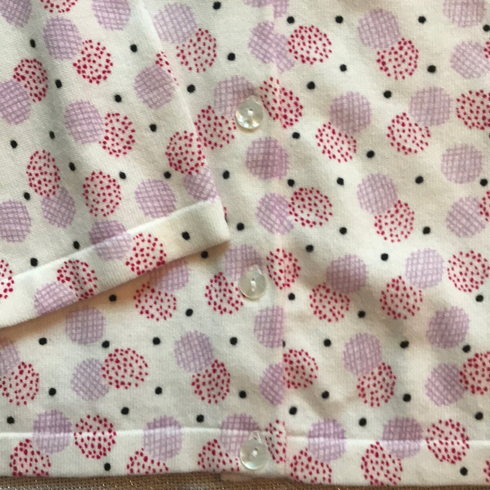 TALBOTS DOTS CARDIGAN - S - NEW - Picture 6 of 8
